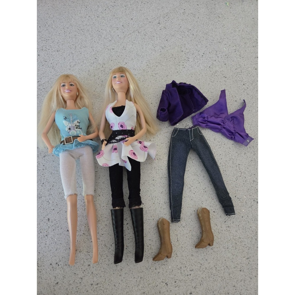 Hanna Montana Secret Celebrity Popstar Miley Cyrus Dolls & Extra Fashion Clothes
